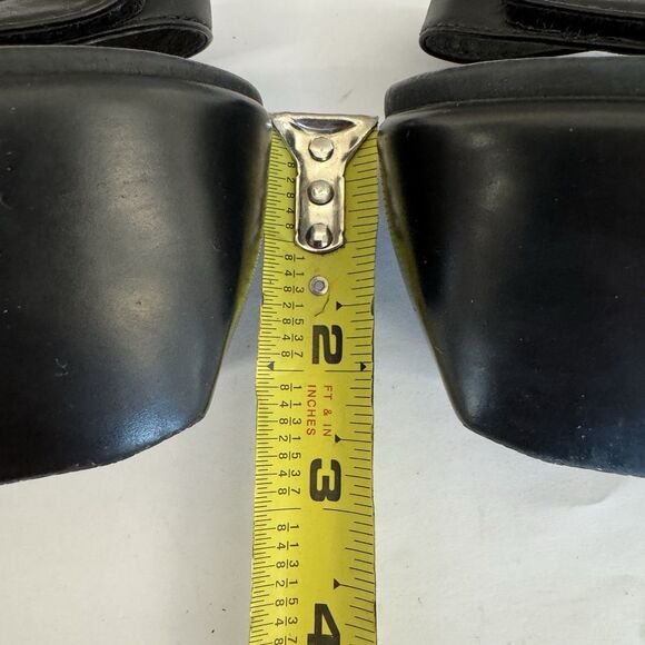 Aravon Black Leather Orthopedic Sandals Women 10 B Slingback Wide Strap Comfort - Picture 12 of 15